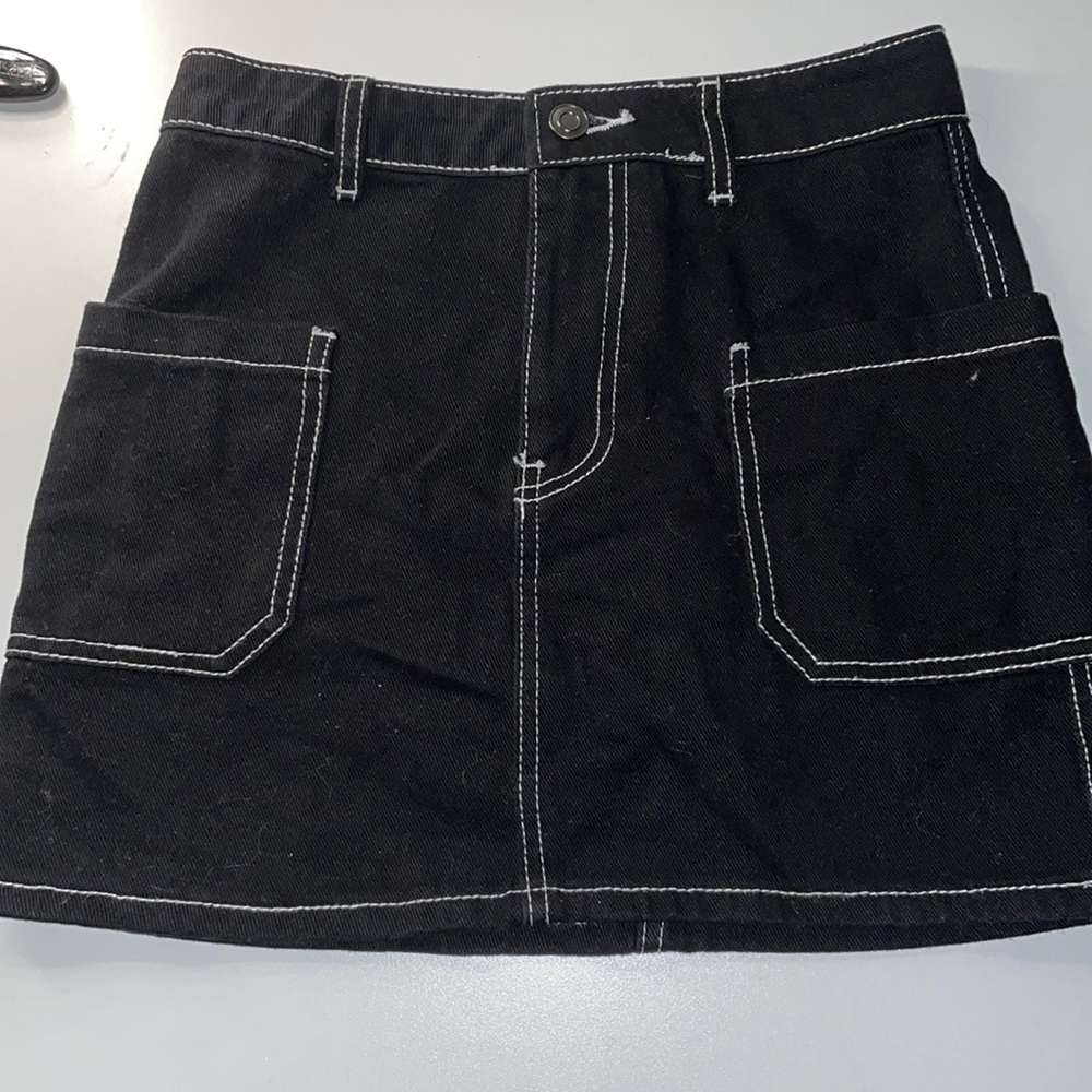 Black jean skirt